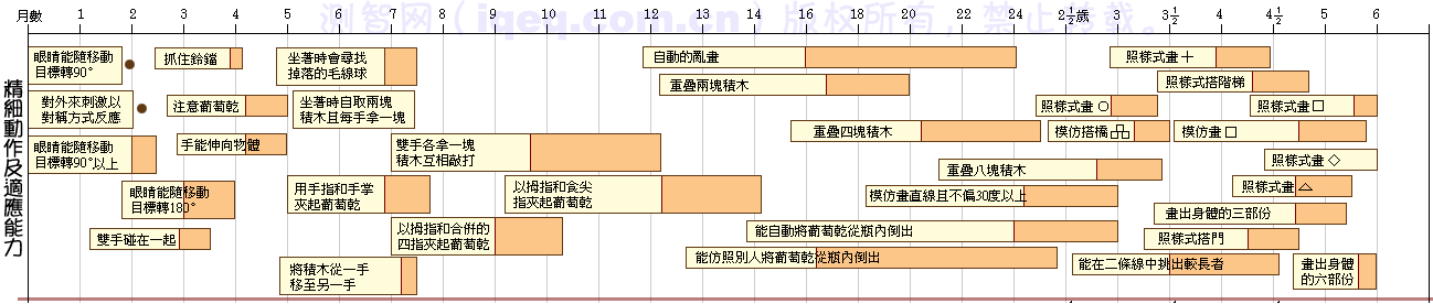 DDST 精细动作—适应性能区